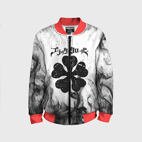 Детский бомбер ЧЁРНЫЙ КЛЕВЕР / 3D-Красный – фото 1