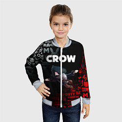 Бомбер детский BRAWL STARS CROW, цвет: 3D-серый — фото 2