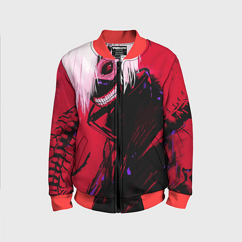 Детский бомбер Токийский Гуль / 3D-Красный – фото 1