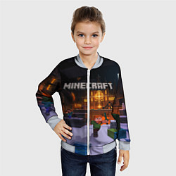 Бомбер детский MINECRAFT, цвет: 3D-серый — фото 2
