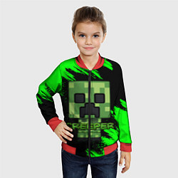 Бомбер детский MINECRAFT CREEPER, цвет: 3D-красный — фото 2