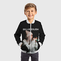 Бомбер детский BILLIE EILISH, цвет: 3D-белый — фото 2