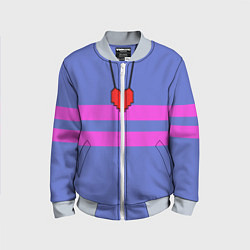 Бомбер детский UNDERTALE FRISK ФРИСК, цвет: 3D-серый