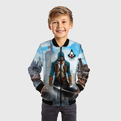 Бомбер детский Assasin's creed, цвет: 3D-черный — фото 2
