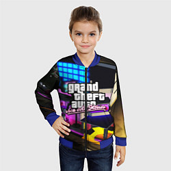 Бомбер детский GTA:VICE CITY, цвет: 3D-синий — фото 2