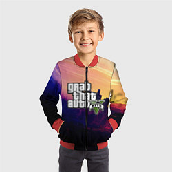 Бомбер детский GTA 5, цвет: 3D-красный — фото 2
