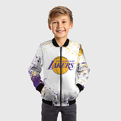Бомбер детский LA LAKERS, цвет: 3D-черный — фото 2