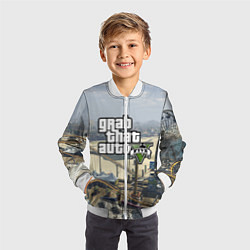 Бомбер детский GTA 5, цвет: 3D-белый — фото 2