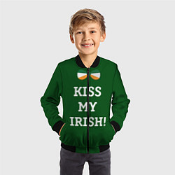 Бомбер детский Kiss my Irish, цвет: 3D-черный — фото 2