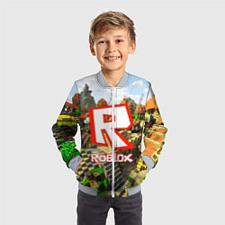 Бомбер детский ROBLOX, цвет: 3D-серый — фото 2