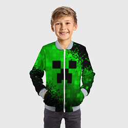 Бомбер детский MINECRAFT, цвет: 3D-серый — фото 2