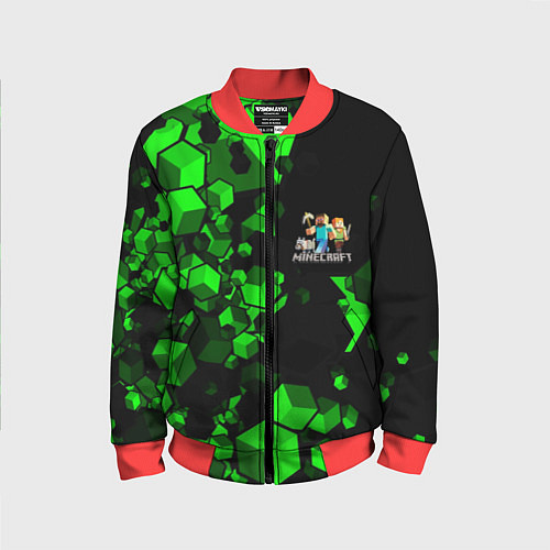 Детский бомбер MINECRAFT / 3D-Красный – фото 1