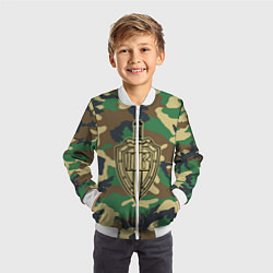 Бомбер детский Пограничные Войска, цвет: 3D-белый — фото 2