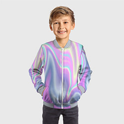 Бомбер детский Vaporwave, цвет: 3D-серый — фото 2