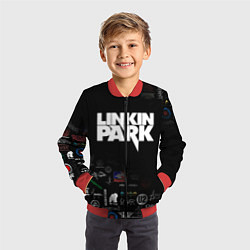 Бомбер детский LINKIN PARK, цвет: 3D-красный — фото 2