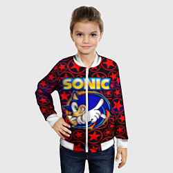 Бомбер детский Sonic, цвет: 3D-белый — фото 2