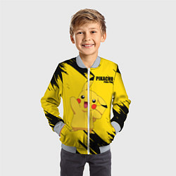 Бомбер детский PIKACHU: PIKA PIKA, цвет: 3D-серый — фото 2