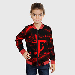 Бомбер детский DOOM ETERNAL, цвет: 3D-красный — фото 2