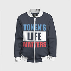 Бомбер детский TOKENS LIFE MATTERS, цвет: 3D-белый