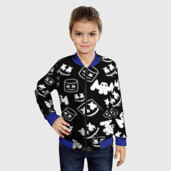 Бомбер детский Marshmello ЧБ, цвет: 3D-синий — фото 2