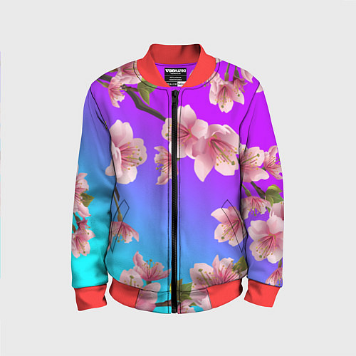 Детский бомбер САКУРА ВИШНЯ / 3D-Красный – фото 1