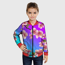 Бомбер детский САКУРА ВИШНЯ, цвет: 3D-красный — фото 2