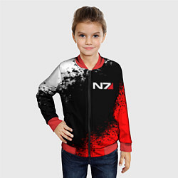 Бомбер детский MASS EFFECT N7, цвет: 3D-красный — фото 2