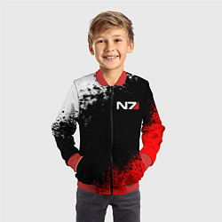 Бомбер детский MASS EFFECT N7, цвет: 3D-красный — фото 2