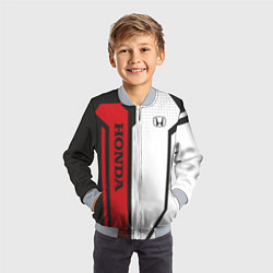 Бомбер детский Honda Driver team, цвет: 3D-серый — фото 2