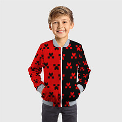 Бомбер детский MINECRAFT CREEPER, цвет: 3D-серый — фото 2