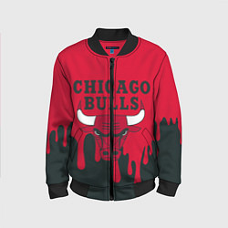 Бомбер детский Chicago Bulls, цвет: 3D-черный
