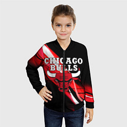 Бомбер детский CHICAGO BULLS, цвет: 3D-черный — фото 2