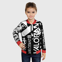 Бомбер детский Valorant, цвет: 3D-красный — фото 2