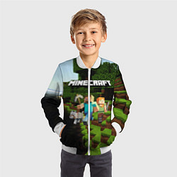 Бомбер детский Minecraft, цвет: 3D-белый — фото 2