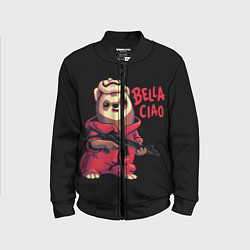 Бомбер детский Bella Ciao, цвет: 3D-черный