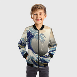 Бомбер детский ЯПОНСКАЯ КАРТИНА, цвет: 3D-черный — фото 2
