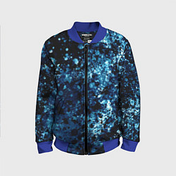 Бомбер детский Абстракция жидкость, цвет: 3D-синий