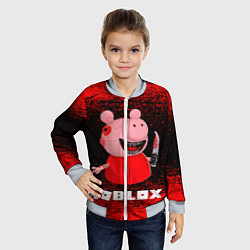 Бомбер детский Roblox Piggy, цвет: 3D-серый — фото 2
