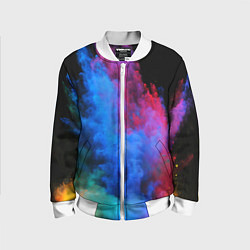 Бомбер детский КРАСКИ, цвет: 3D-белый
