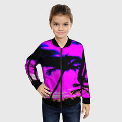 Бомбер детский НЕОНОВЫЙ ЗАКАТ, цвет: 3D-черный — фото 2
