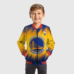 Бомбер детский Golden State Warriors, цвет: 3D-красный — фото 2