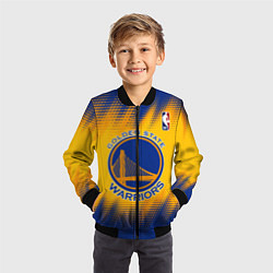 Бомбер детский Golden State Warriors, цвет: 3D-черный — фото 2