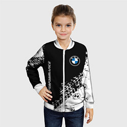 Бомбер детский BMW БМВ, цвет: 3D-белый — фото 2