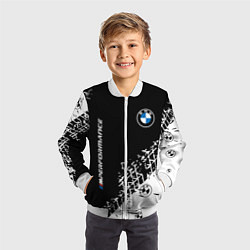 Бомбер детский BMW БМВ, цвет: 3D-белый — фото 2