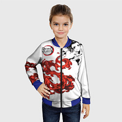 Бомбер детский Клинок, рассекающий демонов, цвет: 3D-синий — фото 2