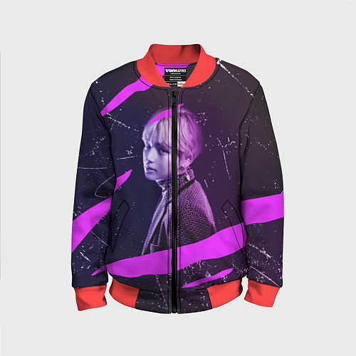 Детский бомбер BTS / 3D-Красный – фото 1