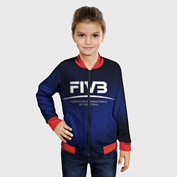 Бомбер детский FIVB Volleyball, цвет: 3D-красный — фото 2