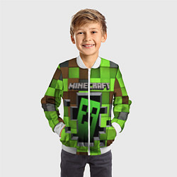 Бомбер детский Minecraft, цвет: 3D-белый — фото 2