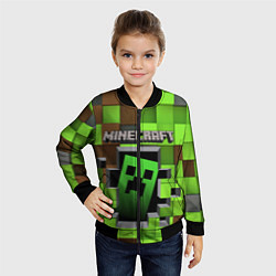 Бомбер детский Minecraft, цвет: 3D-черный — фото 2