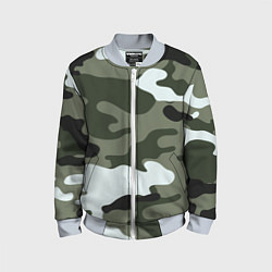 Бомбер детский Camouflage 2, цвет: 3D-серый